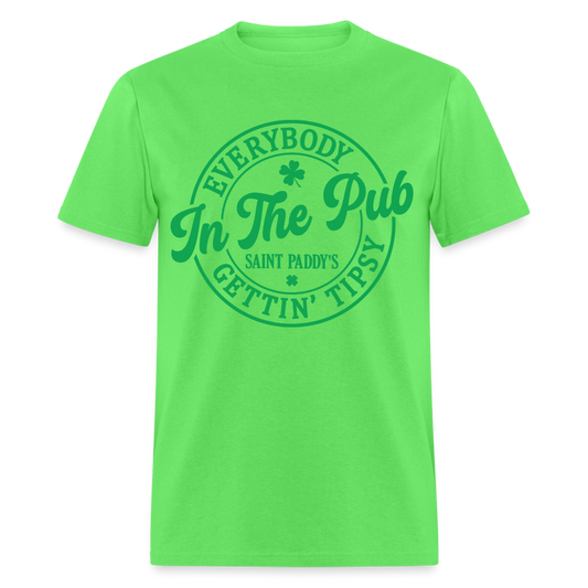 Everybody In The Pub Getting Tipsy T-Shirt (Saint Paddy's) - kiwi