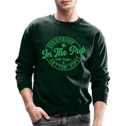 Everybody In The Pub Getting Tipsy Sweatshirt (Saint Paddy's) - forest green