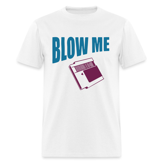 Blow Me T-Shirt (Vintage Cassette) - white