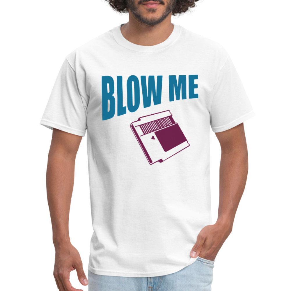 Blow Me T-Shirt (Vintage Cassette) - white
