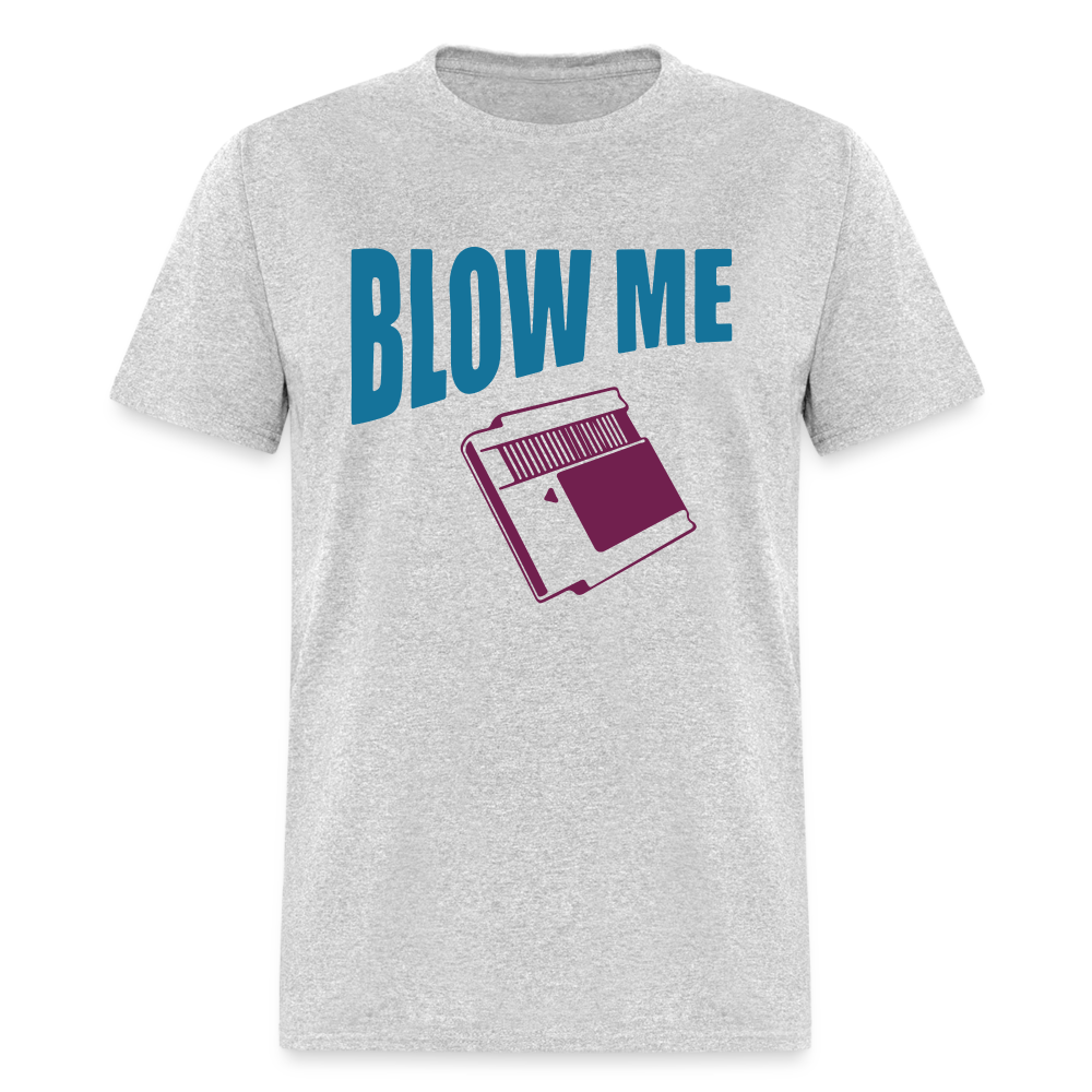 Blow Me T-Shirt (Vintage Cassette) - heather gray