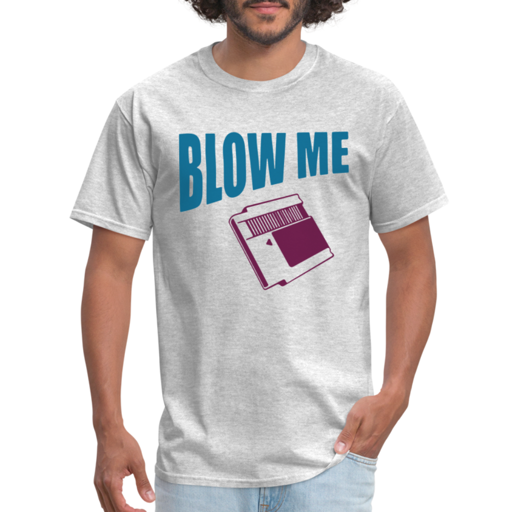 Blow Me T-Shirt (Vintage Cassette) - heather gray