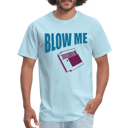 Blow Me T-Shirt (Vintage Cassette) - powder blue