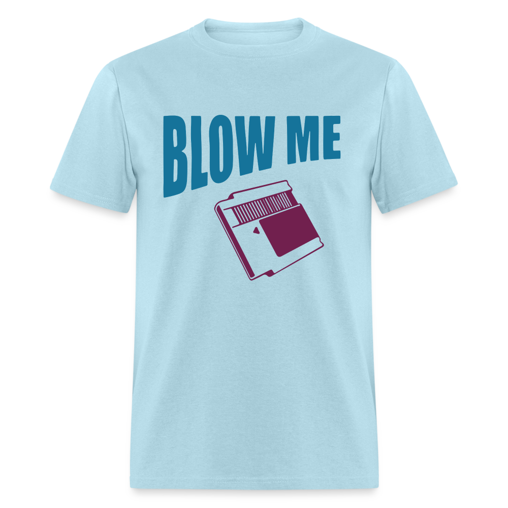 Blow Me T-Shirt (Vintage Cassette) - powder blue