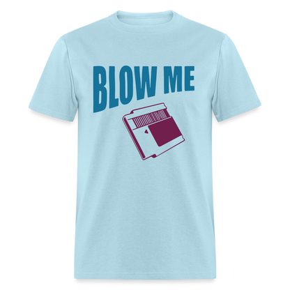 Blow Me T-Shirt (Vintage Cassette) - powder blue