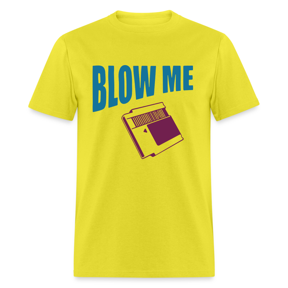 Blow Me T-Shirt (Vintage Cassette) - yellow