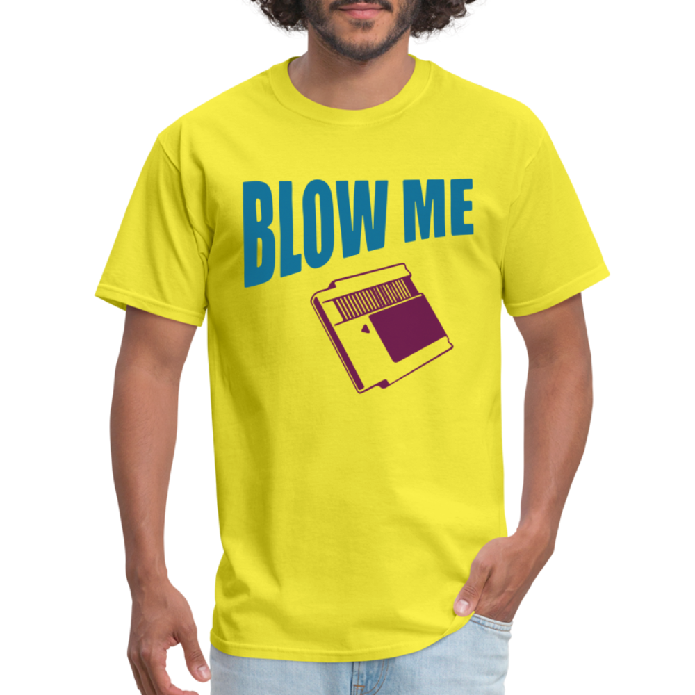 Blow Me T-Shirt (Vintage Cassette) - yellow