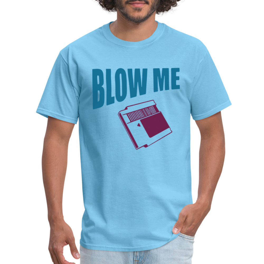 Blow Me T-Shirt (Vintage Cassette) - aquatic blue