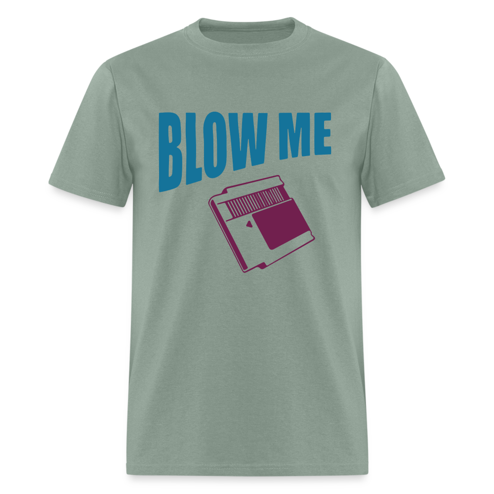 Blow Me T-Shirt (Vintage Cassette) - sage