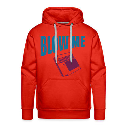 Blow Me Men’s Premium Hoodie (Vintage Cassette) - red