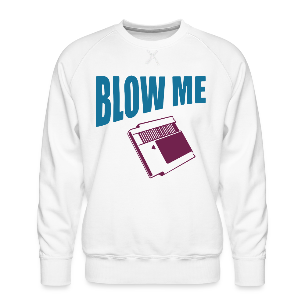 Blow Me Sweatshirt (Vintage Cassette) - white