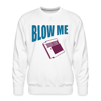 Blow Me Sweatshirt (Vintage Cassette) - white