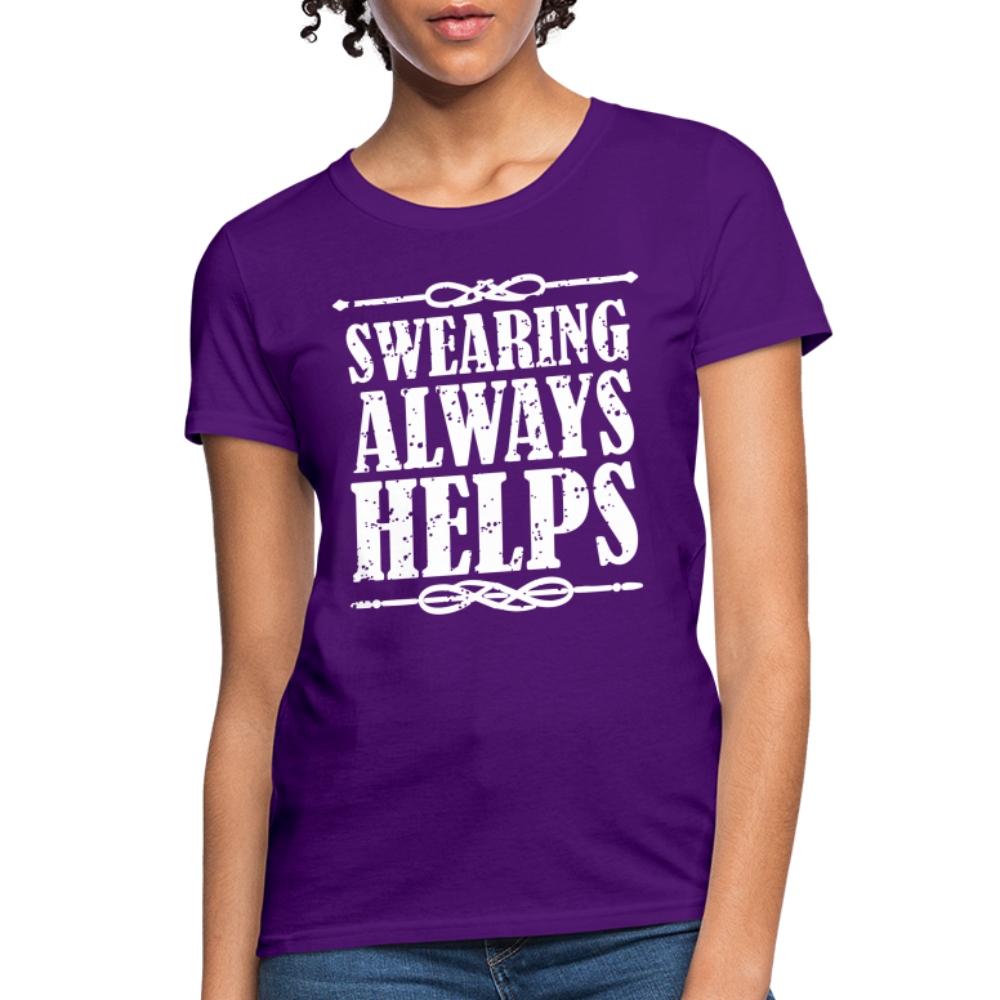 Swearing Always Helps - Women's T-Shirt - purple