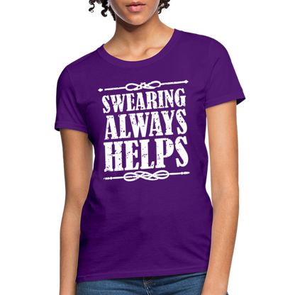 Swearing Always Helps - Women's T-Shirt - purple