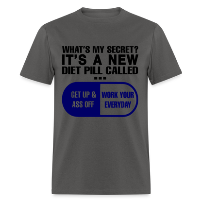 Secret Diet Pill T-Shirt - charcoal