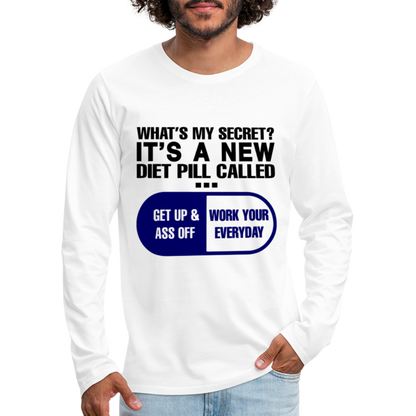 Secret Diet Pill - Men's Premium Long Sleeve T-Shirt - white