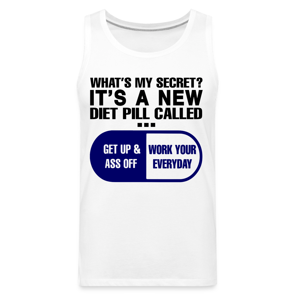 Secret Diet Pill Men’s Premium Tank Top - white