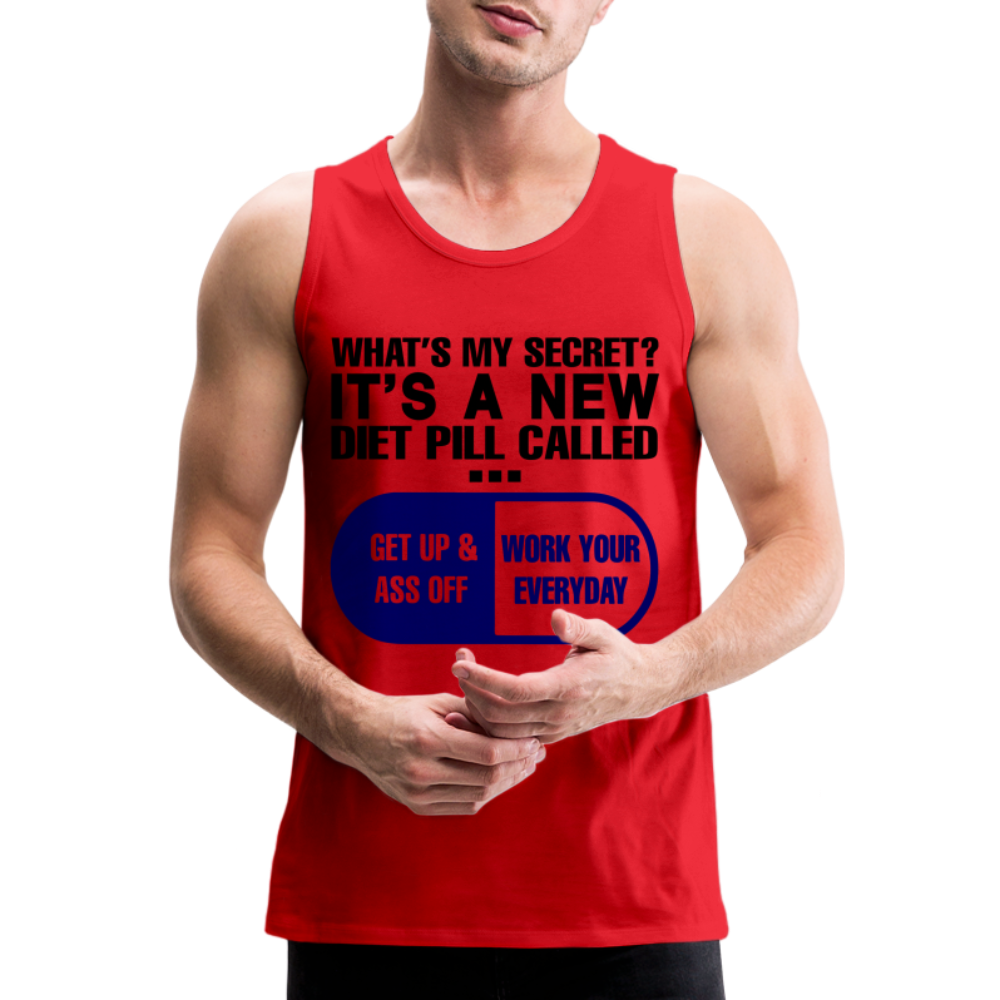 Secret Diet Pill Men’s Premium Tank Top - red