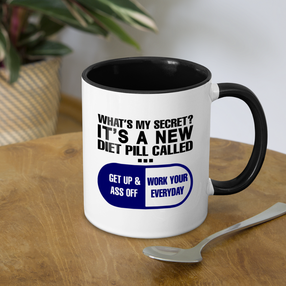 Secret Diet Pill Coffee Mug - white/black