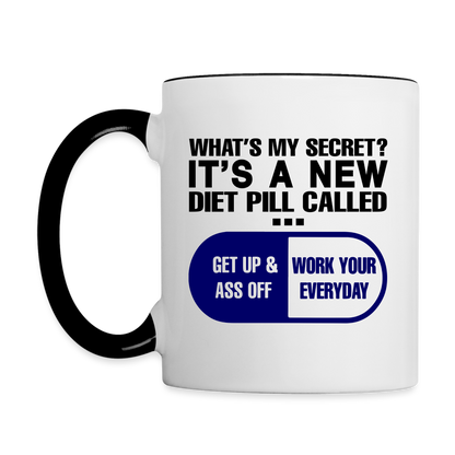 Secret Diet Pill Coffee Mug - white/black