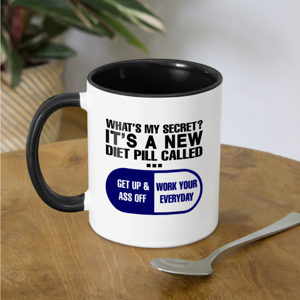 Secret Diet Pill Coffee Mug - white/black