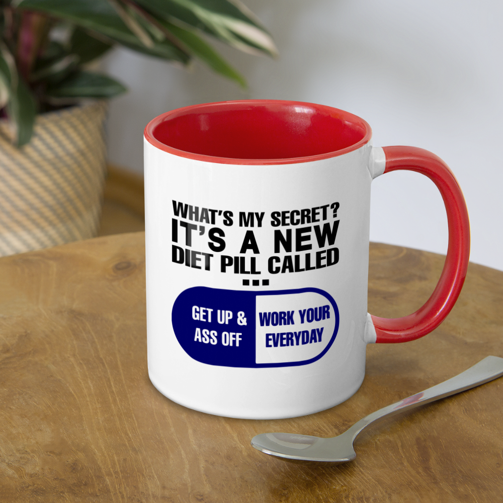 Secret Diet Pill Coffee Mug - white/red