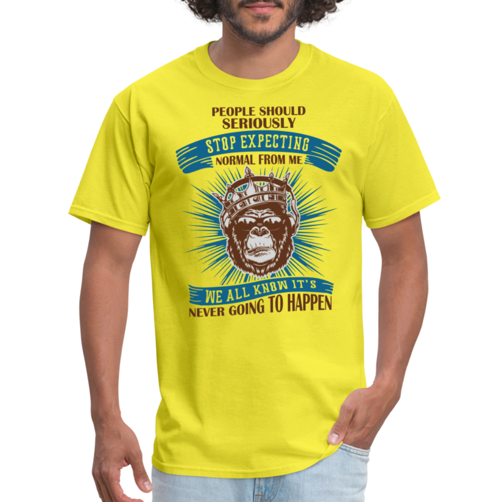 Stop Expecting Normal From Me T-Shirt - yellow