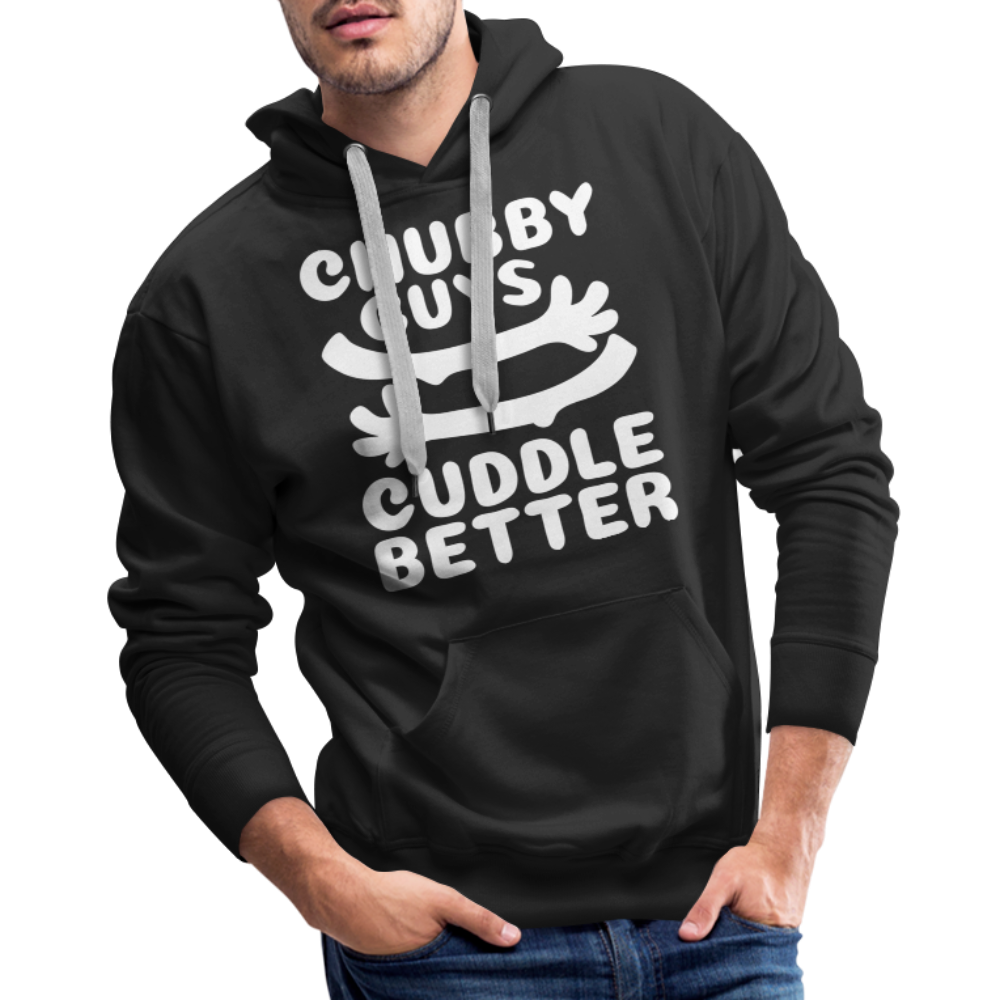 Chubby Guys Cuddle Better Men’s Premium Hoodie - black
