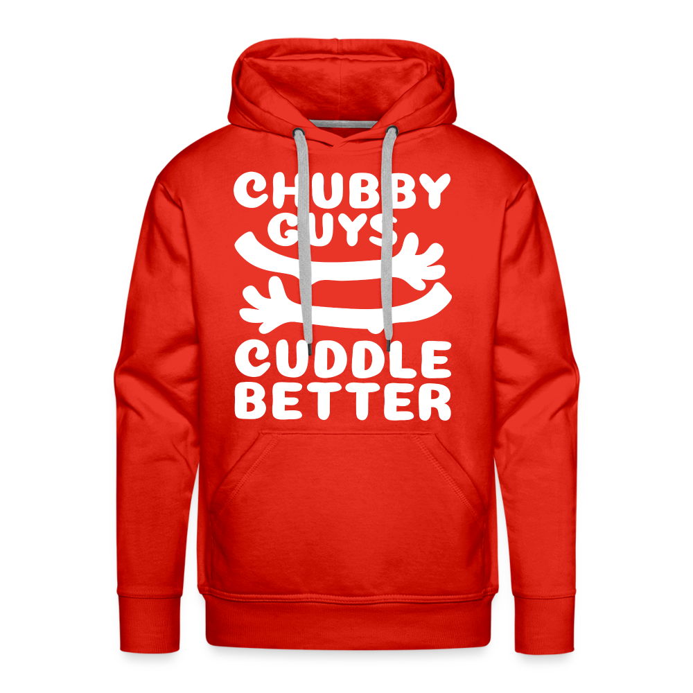 Chubby Guys Cuddle Better Men’s Premium Hoodie - red