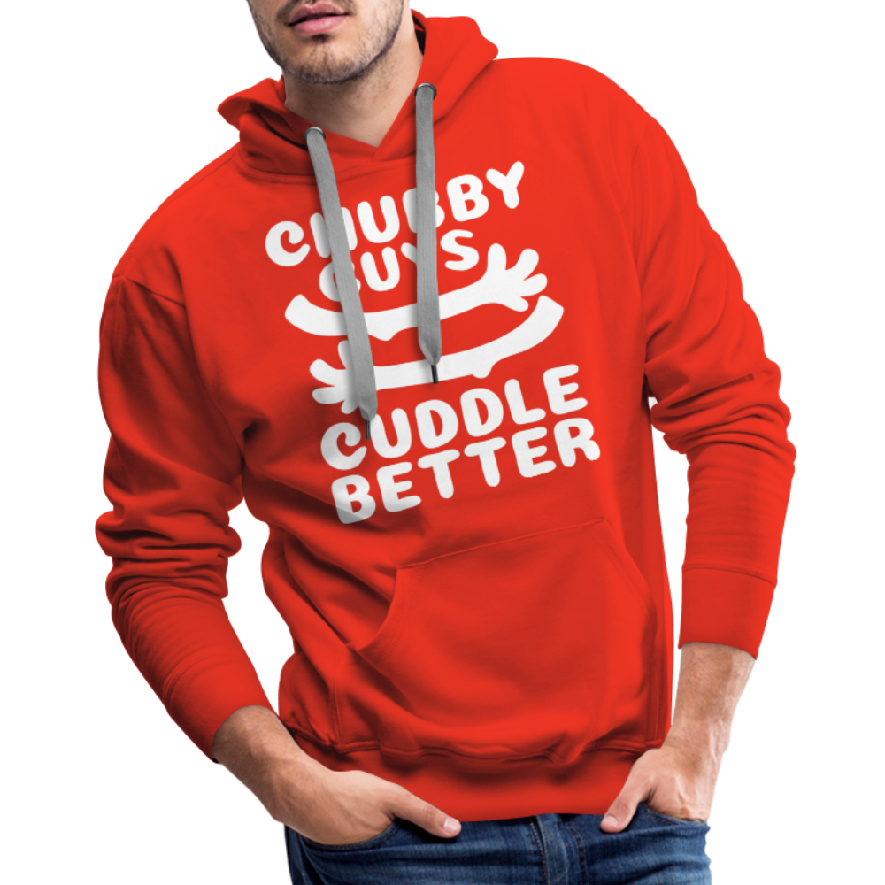 Chubby Guys Cuddle Better Men’s Premium Hoodie - red