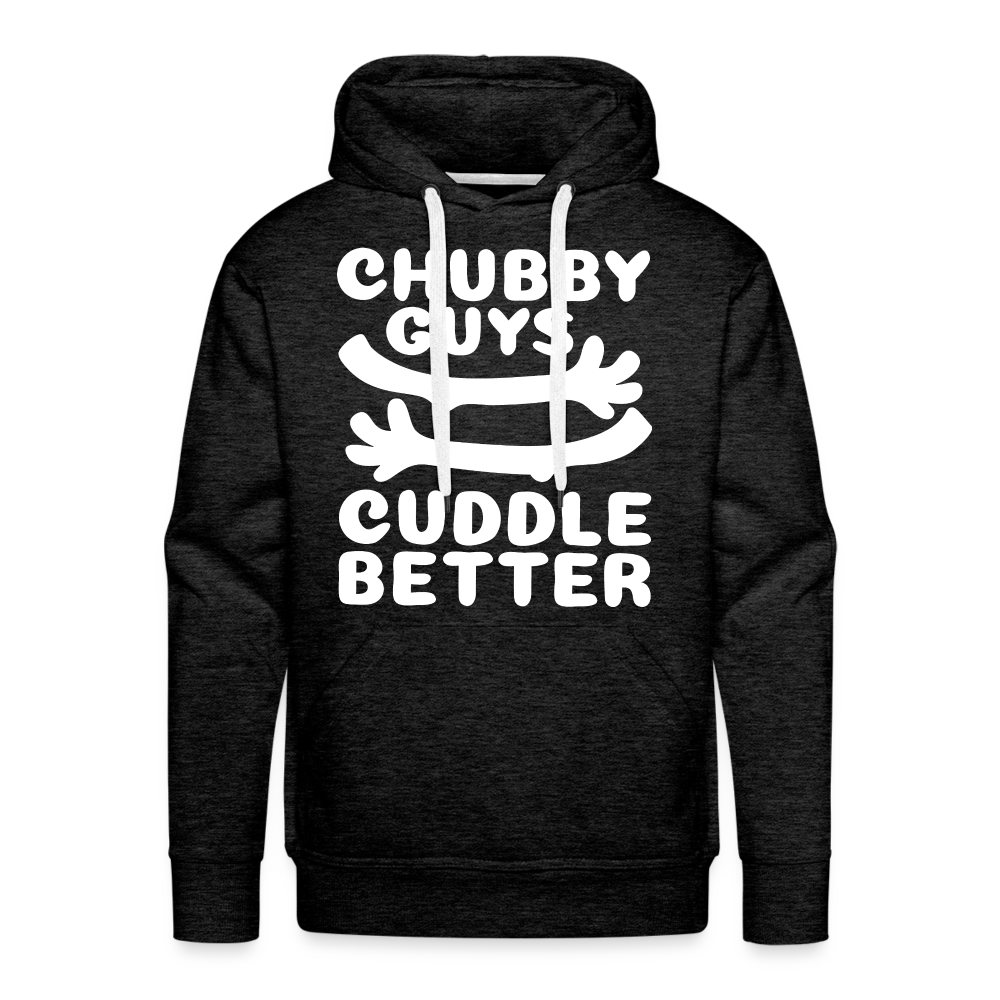 Chubby Guys Cuddle Better Men’s Premium Hoodie - charcoal grey