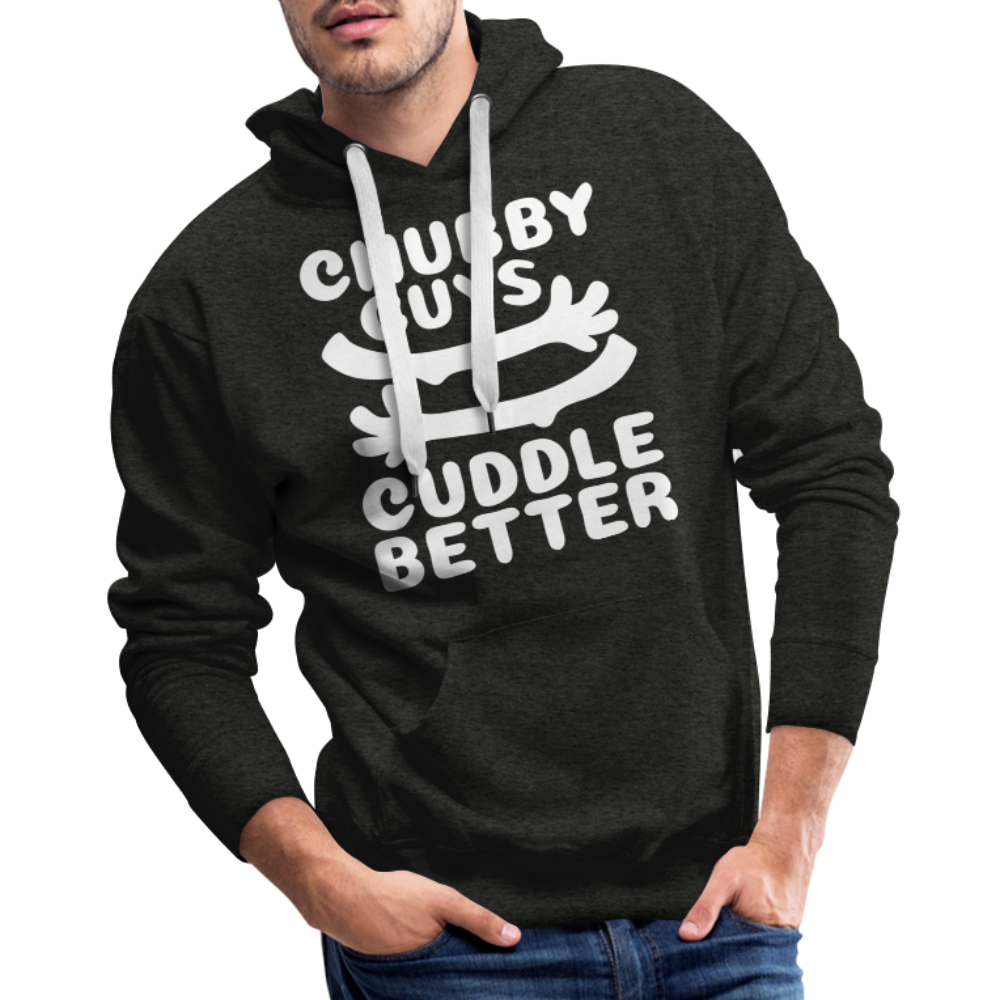 Chubby Guys Cuddle Better Men’s Premium Hoodie - charcoal grey