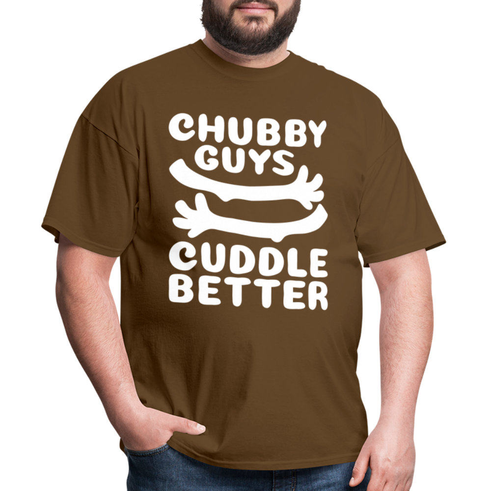 Chubby Guys Cuddle Better T-Shirt Color: heather black