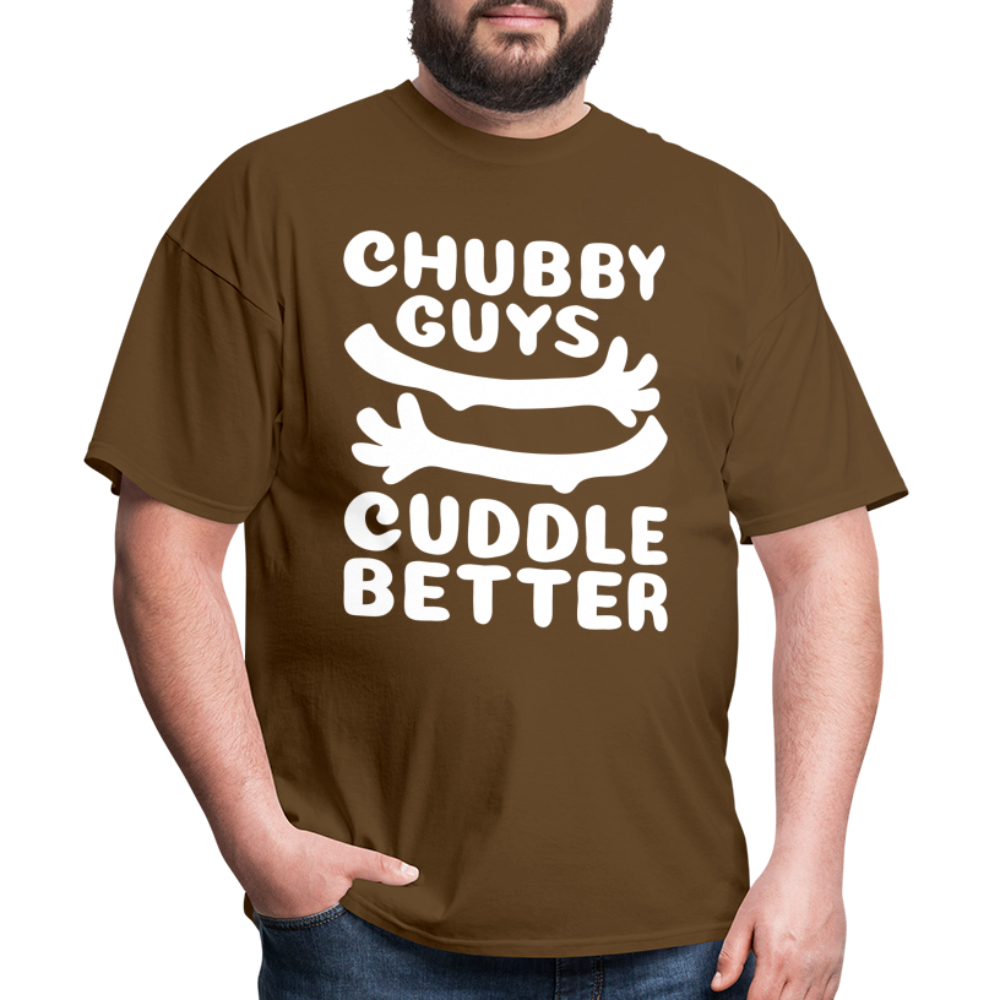 Chubby Guys Cuddle Better T-Shirt - brown