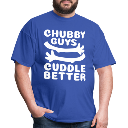 Chubby Guys Cuddle Better T-Shirt - royal blue