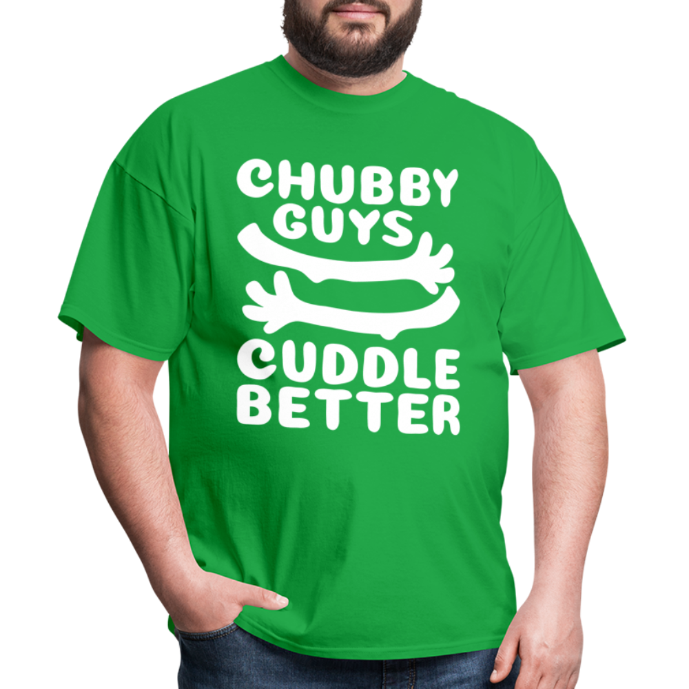 Chubby Guys Cuddle Better T-Shirt Color: heather black