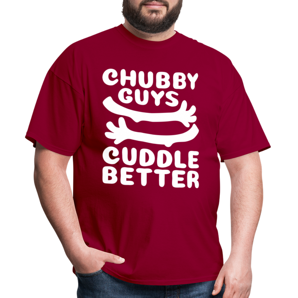 Chubby Guys Cuddle Better T-Shirt Color: heather black
