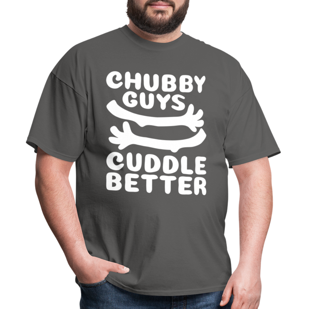Chubby Guys Cuddle Better T-Shirt Color: heather black