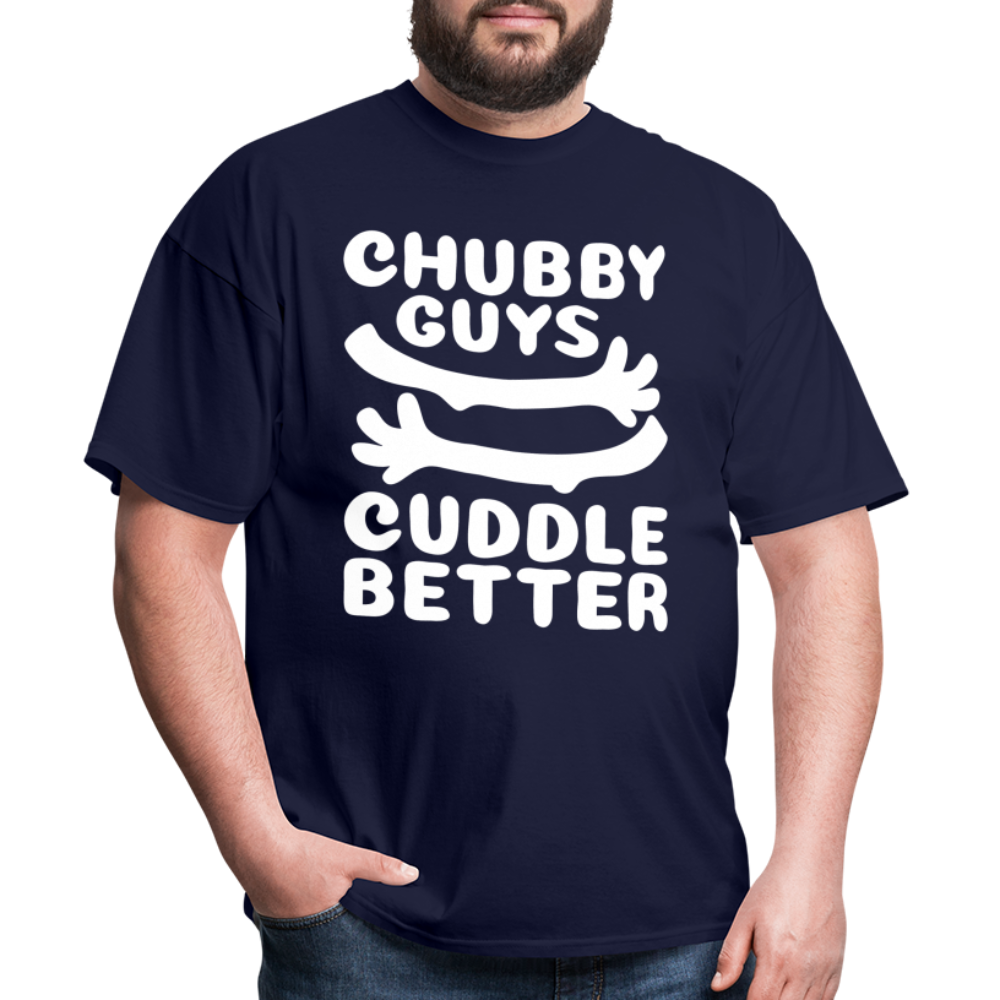 Chubby Guys Cuddle Better T-Shirt - navy