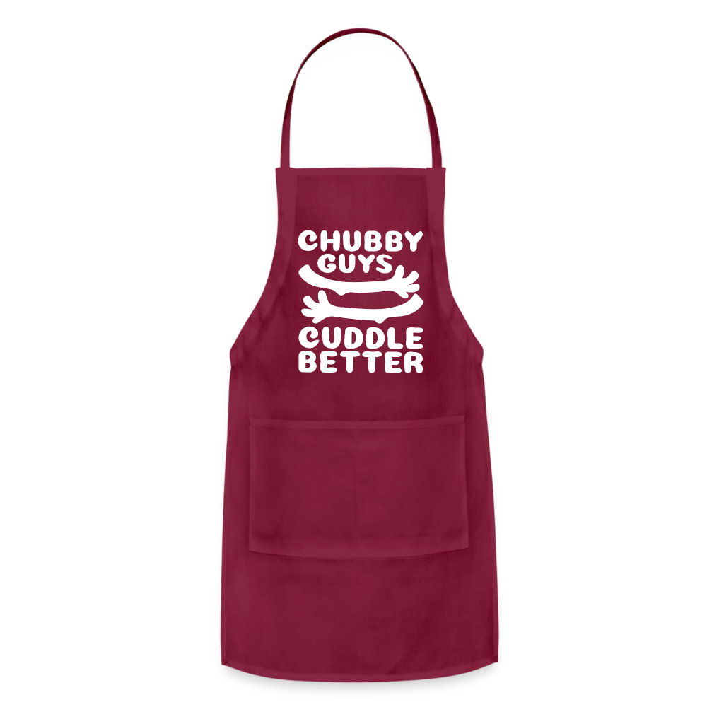 Chubby Guys Cuddle Better Adjustable Apron - burgundy