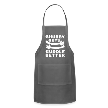 Chubby Guys Cuddle Better Adjustable Apron - charcoal