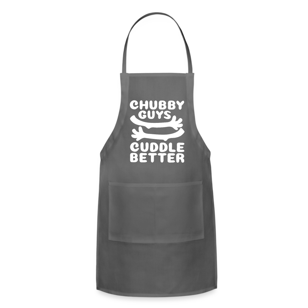 Chubby Guys Cuddle Better Adjustable Apron - charcoal