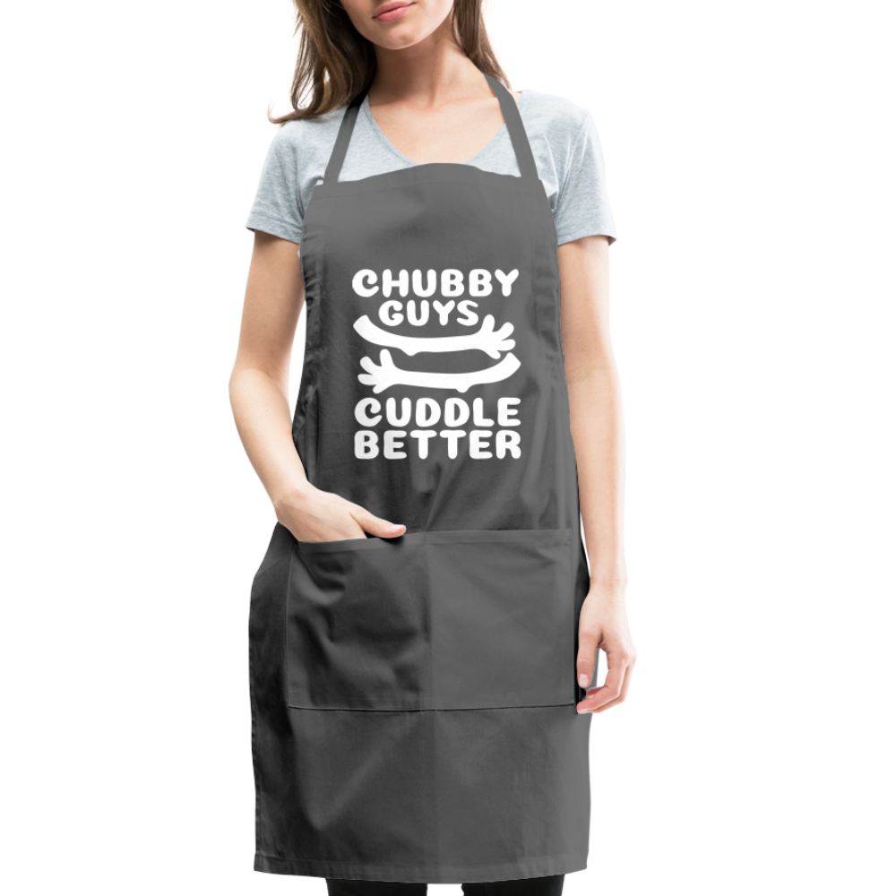 Chubby Guys Cuddle Better Adjustable Apron - charcoal