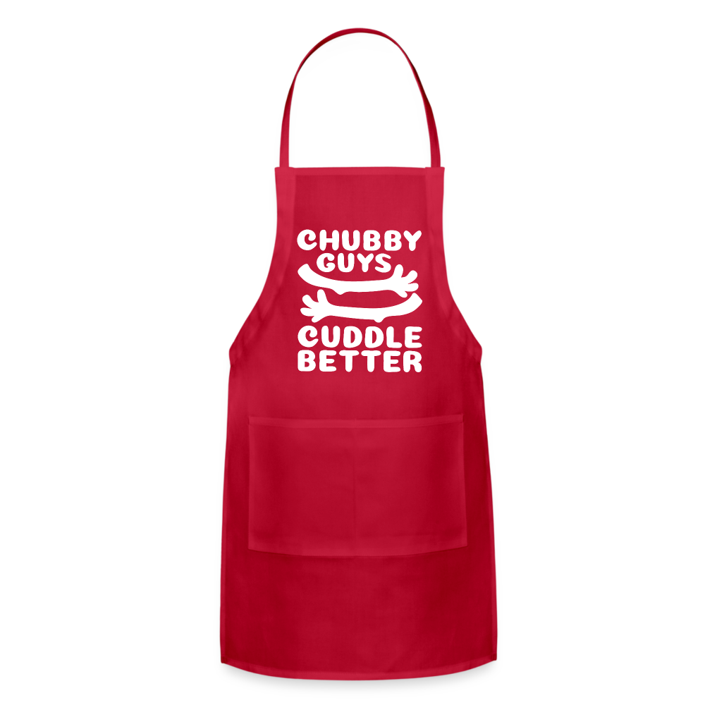 Chubby Guys Cuddle Better Adjustable Apron - red