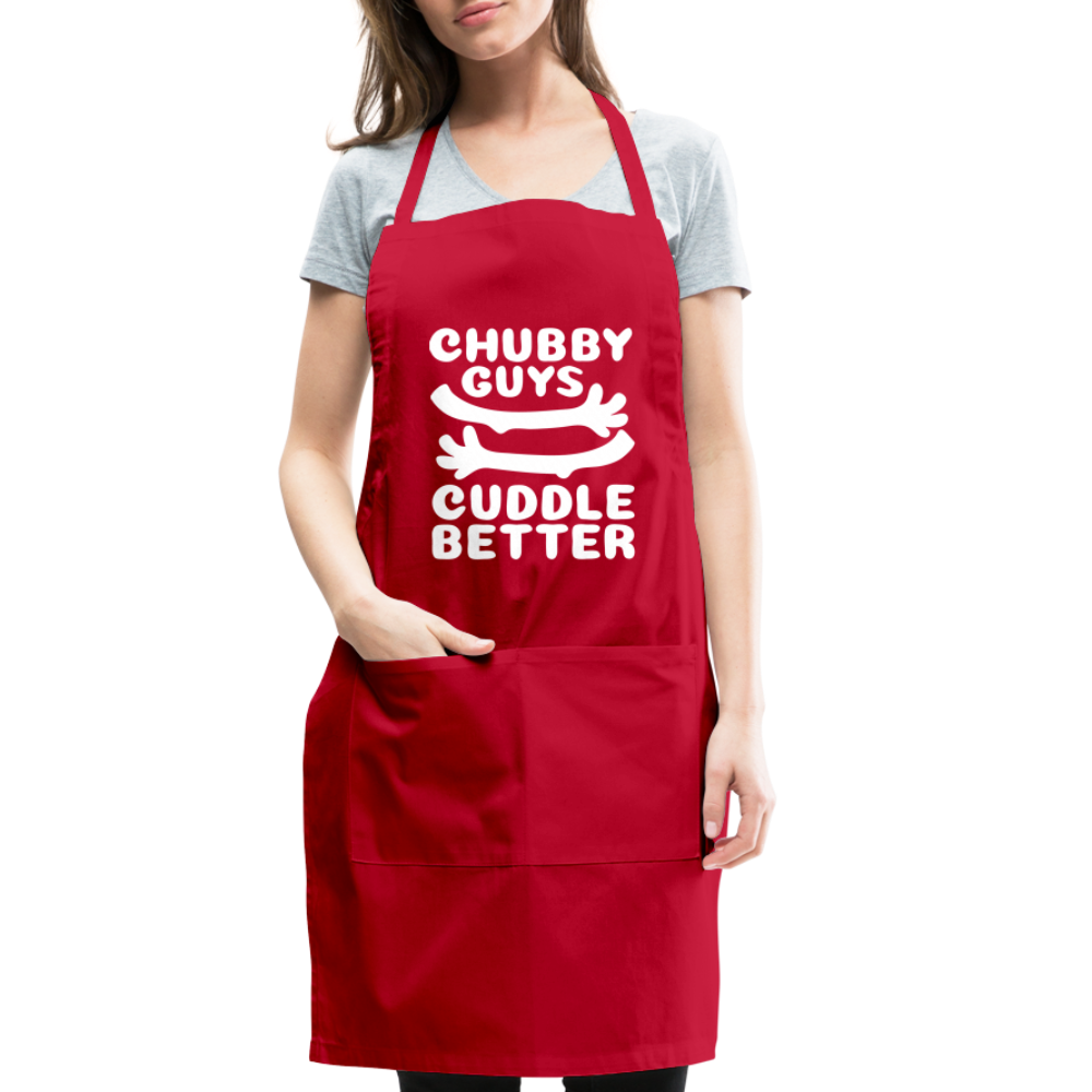Chubby Guys Cuddle Better Adjustable Apron - red