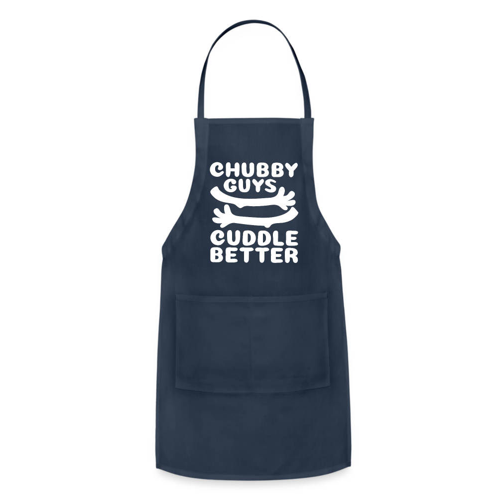 Chubby Guys Cuddle Better Adjustable Apron - navy
