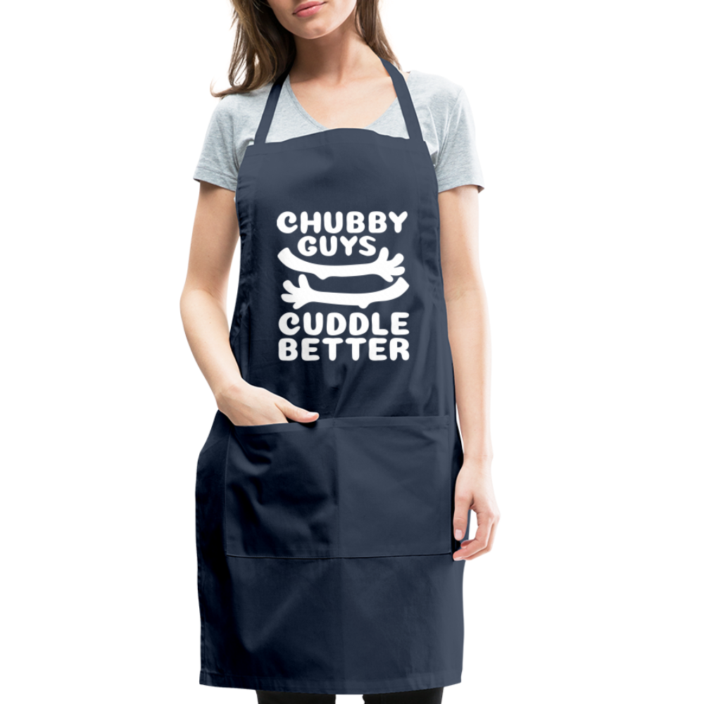 Chubby Guys Cuddle Better Adjustable Apron - navy