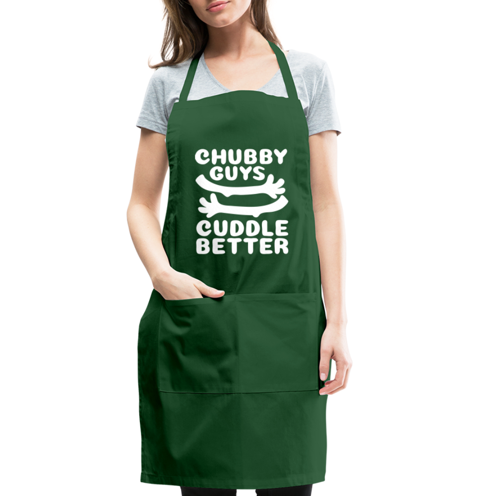 Chubby Guys Cuddle Better Adjustable Apron - forest green