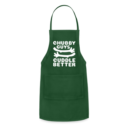 Chubby Guys Cuddle Better Adjustable Apron - forest green