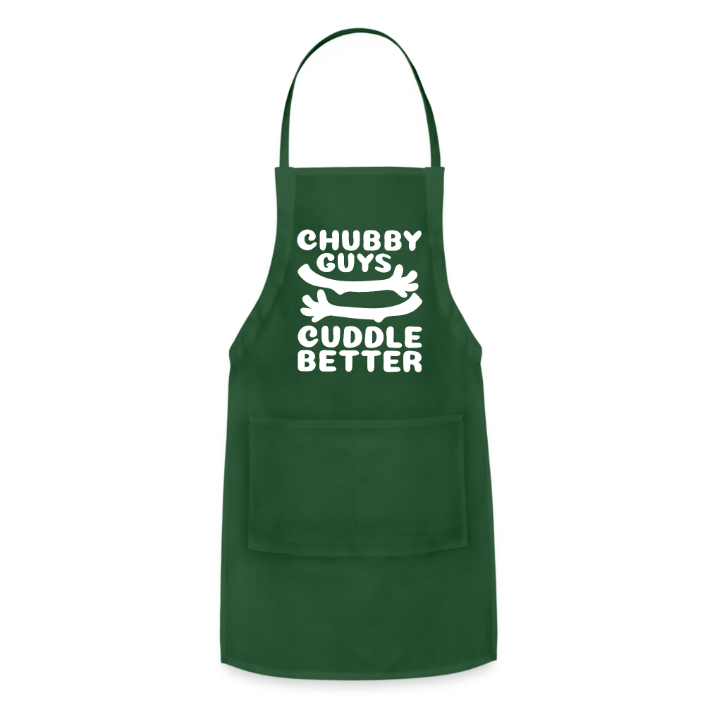 Chubby Guys Cuddle Better Adjustable Apron - forest green